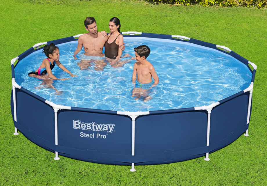   Bestway 56681 Steel Pro Frame Pool (366  76 ) +   
