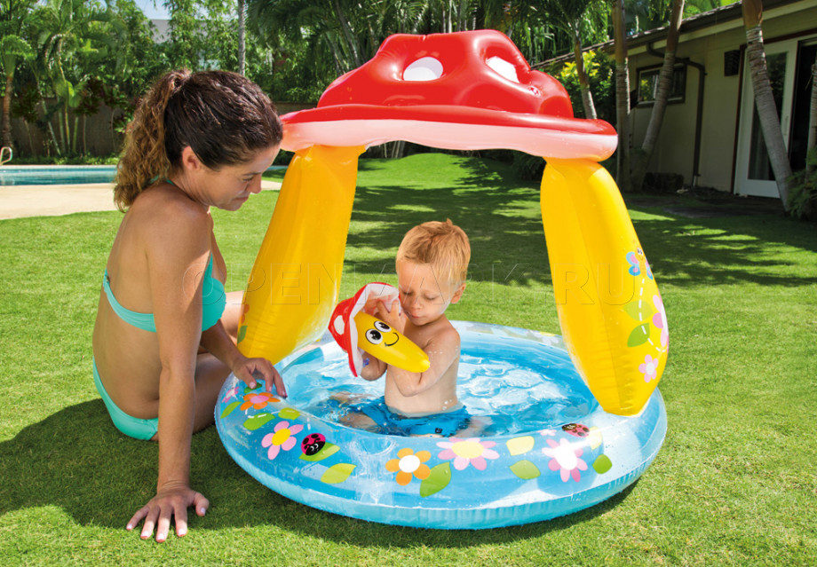          Intex 57114NP Mushroom Baby Pool ( 1  3 )