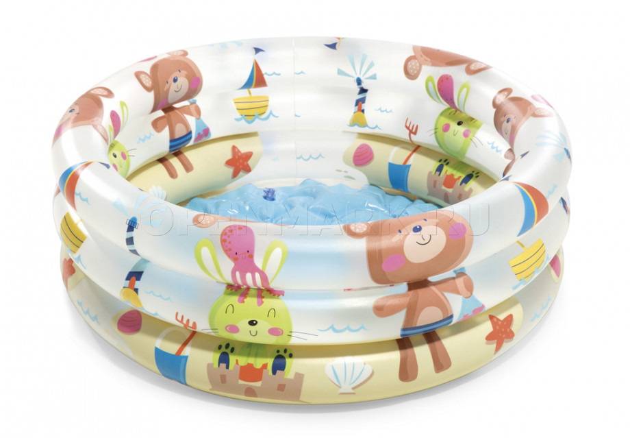       Intex 57106NP Dino Buddies 3-Ring Baby Pool ( 1  3 )