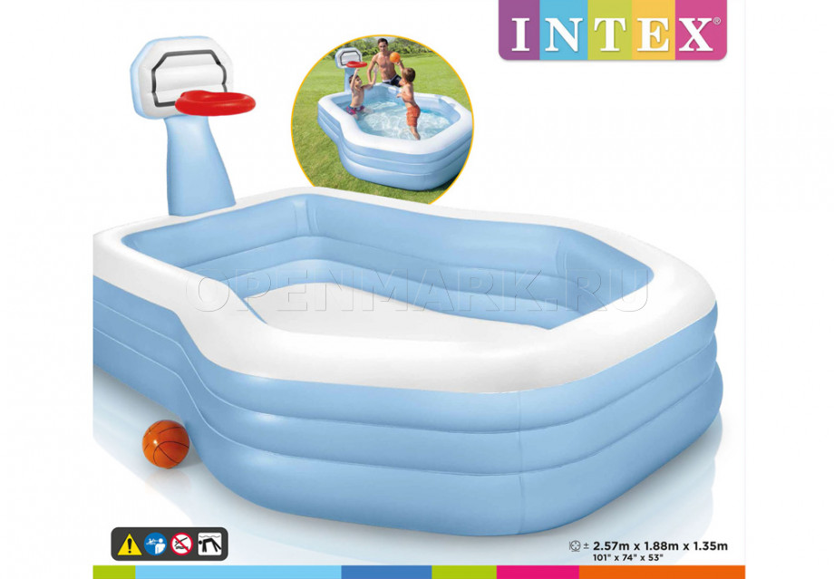    Intex 57183NP Swim Center Shootin Hoops Family Pool ( 3 )