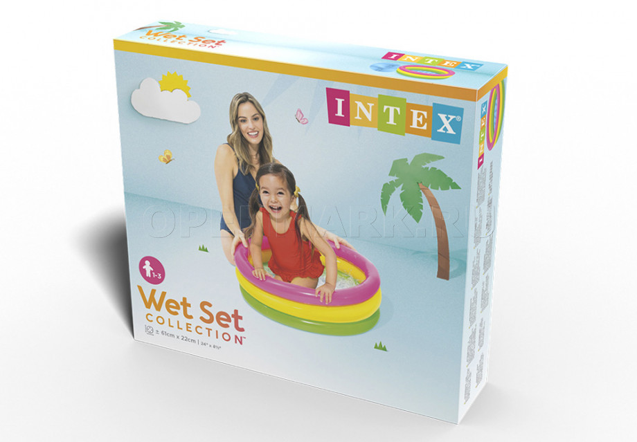        Intex 57107NP Sunset Glow Baby Pool ( 1  3 )