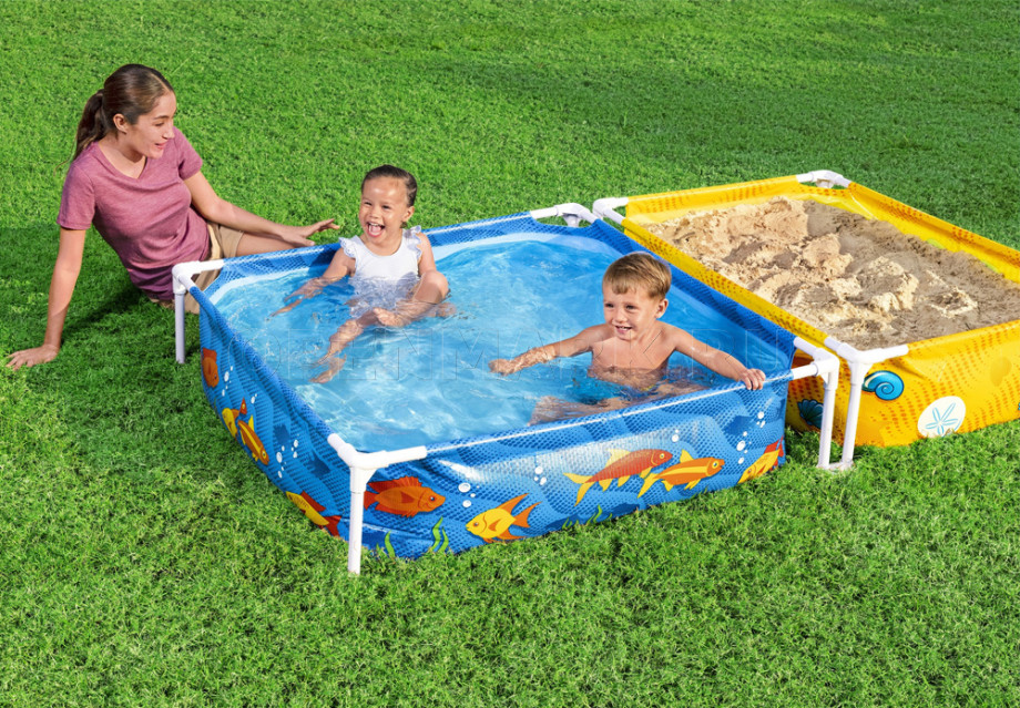 Каркасный бассейн с песочницей Bestway 561CF My First Frame Pool and Sandpit (213 х 122 х 30.5 см)