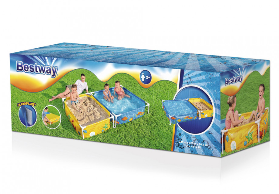 Каркасный бассейн с песочницей Bestway 561CF My First Frame Pool and Sandpit (213 х 122 х 30.5 см)