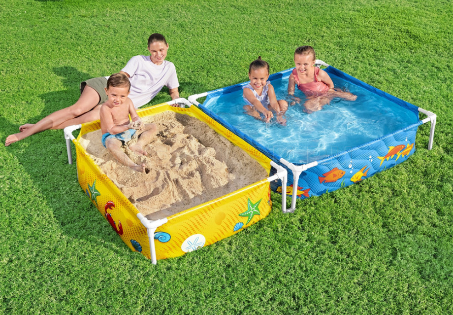 Каркасный бассейн с песочницей Bestway 561CF My First Frame Pool and Sandpit (213 х 122 х 30.5 см)