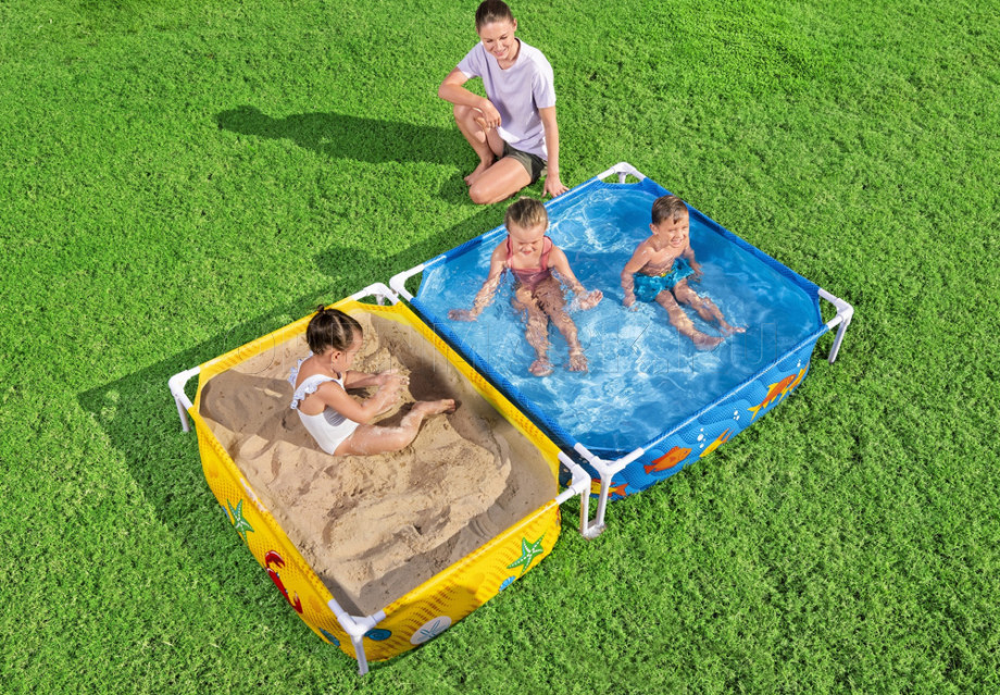 Каркасный бассейн с песочницей Bestway 561CF My First Frame Pool and Sandpit (213 х 122 х 30.5 см)