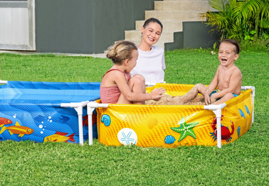 Каркасный бассейн с песочницей Bestway 561CF My First Frame Pool and Sandpit (213 х 122 х 30.5 см)