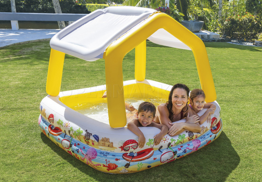 Надувной детский бассейн со съёмным тентом Intex 57470NP Sun Shade Pool (от 2 лет)