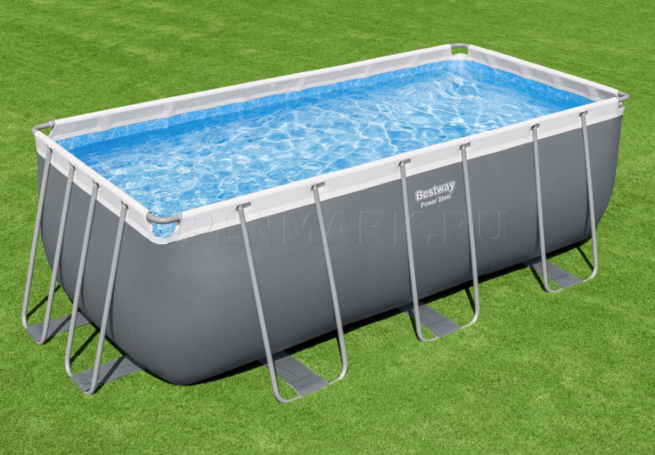   Bestway 56456 Power Steel Rectangular Frame Pool (412  201  122 ) +    + 