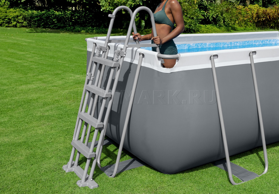   Bestway 56456 Power Steel Rectangular Frame Pool (412  201  122 ) +    + 