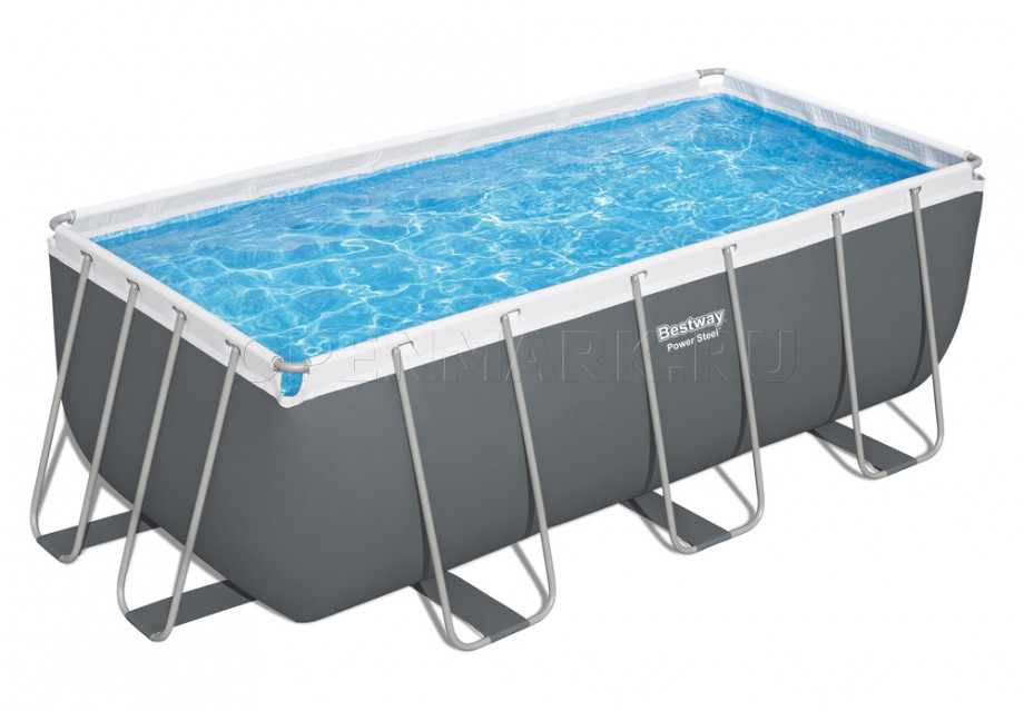   Bestway 56456 Power Steel Rectangular Frame Pool (412  201  122 ) +    + 