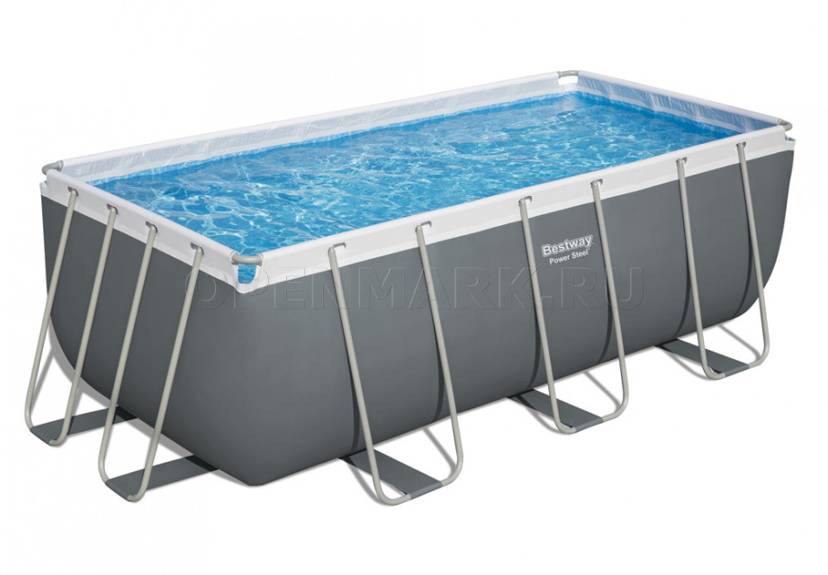   Bestway 56456 Power Steel Rectangular Frame Pool (412  201  122 ) +    + 