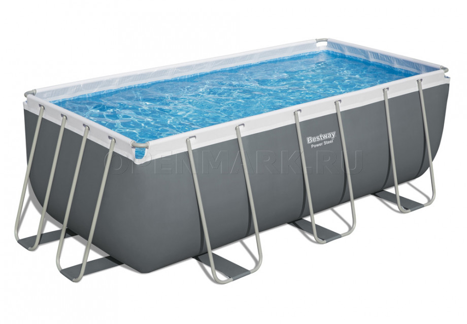   Bestway 56457 Power Steel Rectangular Frame Pool (412  201  122 ) +    + 