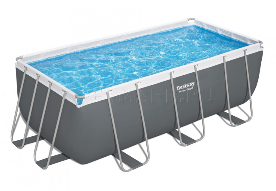   Bestway 56457 Power Steel Rectangular Frame Pool (412  201  122 ) +    + 