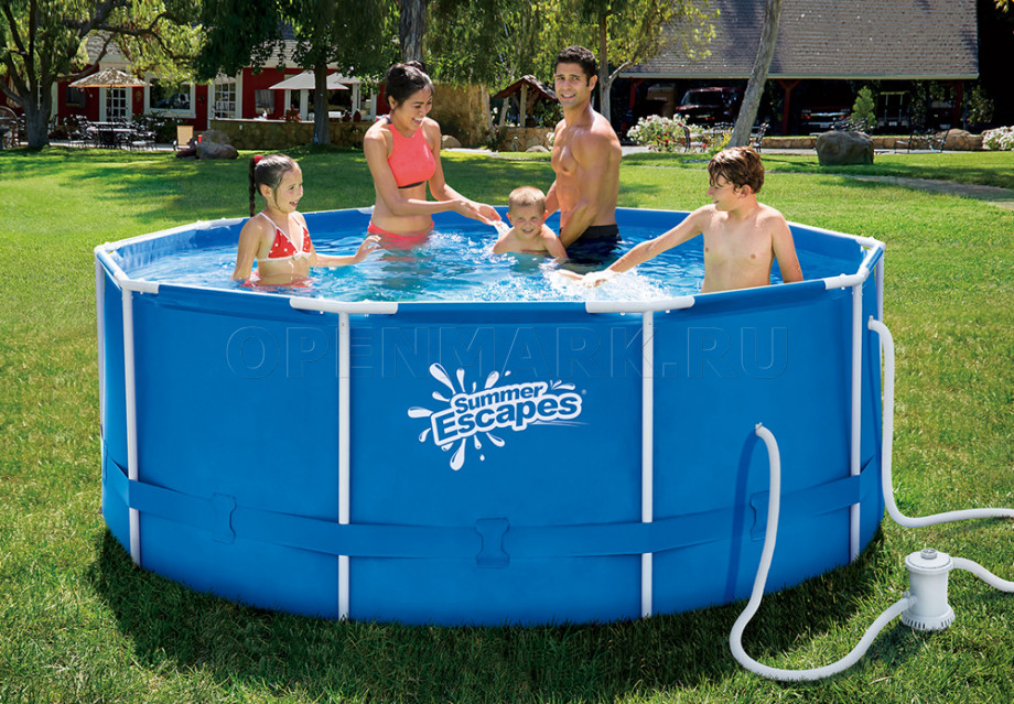 Каркасный бассейн Summer Escapes P20-1042-A (305 х 106 см) + фильтрующий картриджный насос