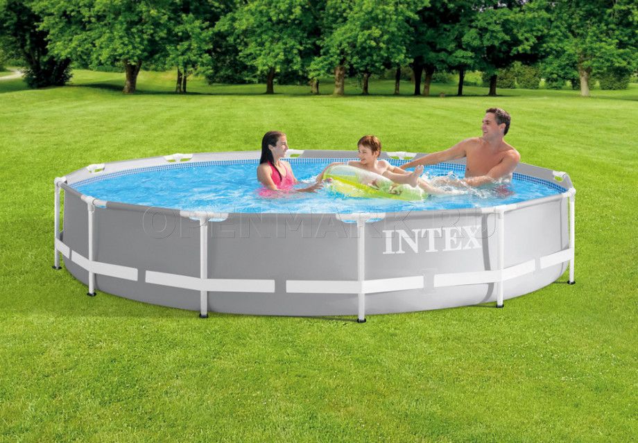 Каркасный бассейн Intex 26712NP Prism Frame Pool (366 х 76 см) + фильтрующий картриджный насос