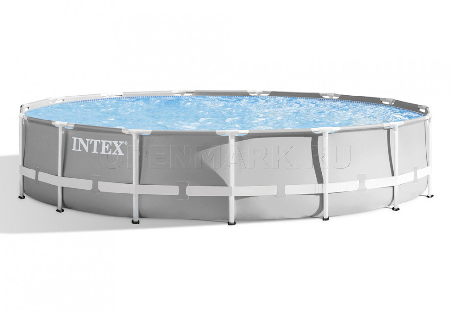 Каркасный бассейн Intex 26728NP Prism Frame Pool (457 х 84 см) + фильтрующий картриджный насос + аксессуары