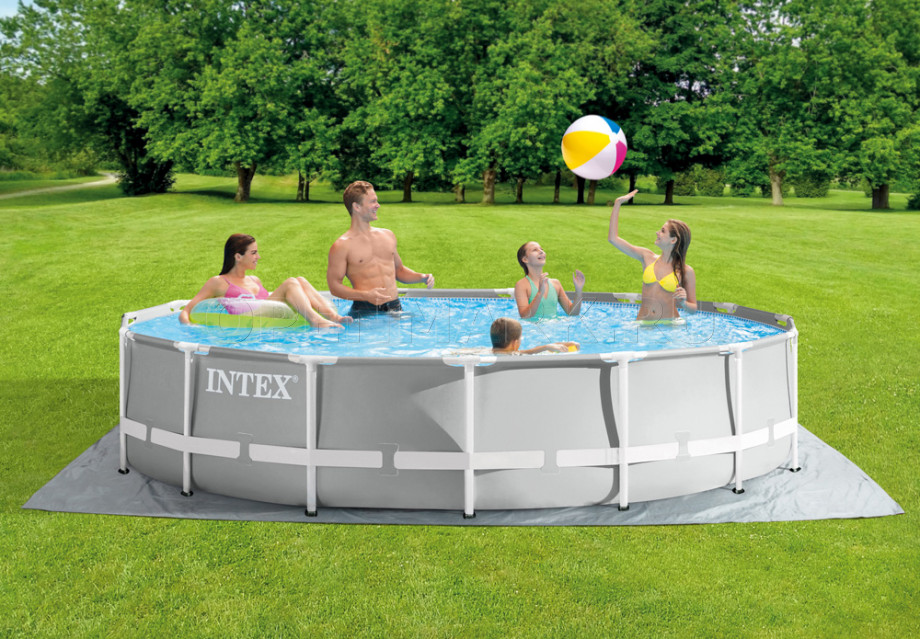 Каркасный бассейн Intex 26728NP Prism Frame Pool (457 х 84 см) + фильтрующий картриджный насос + аксессуары