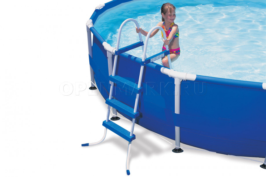Каркасный бассейн Intex 56942 Metal Frame Pool (457 х 91 см) + фильтрующий картриджный насос + аксессуары