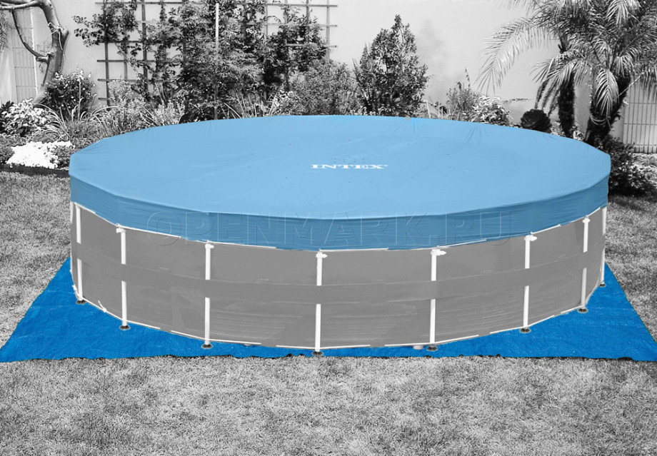 Каркасный бассейн Intex 26762NP Prism Frame Pool (732 х 132 см) + фильтрующий картриджный насос + аксессуары