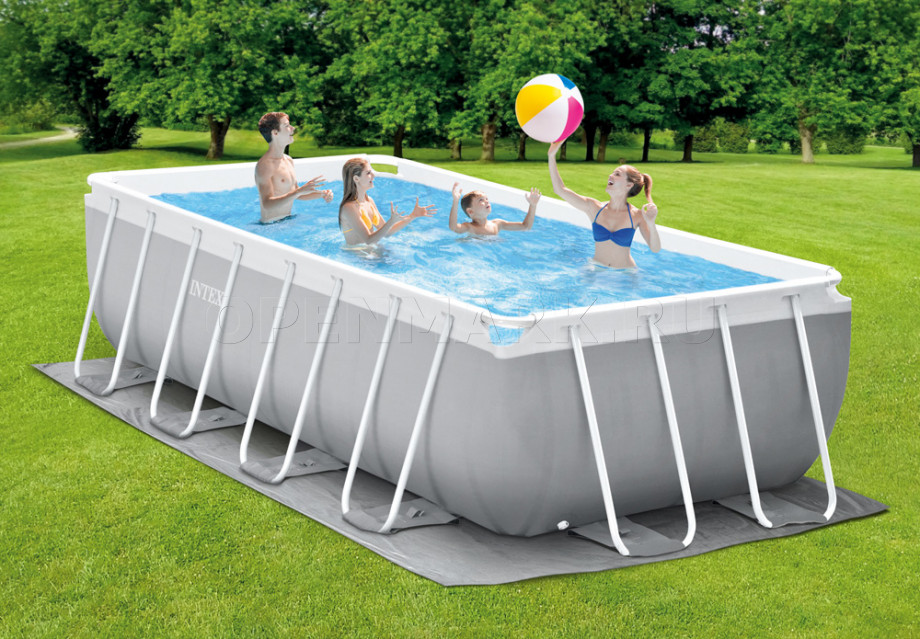   Intex 26792WP Rectangular Prism Frame Pool (488  244  107 ) + 