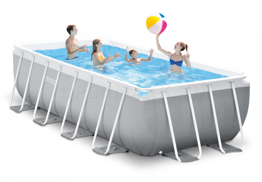   Intex 26792WP Rectangular Prism Frame Pool (488  244  107 ) + 