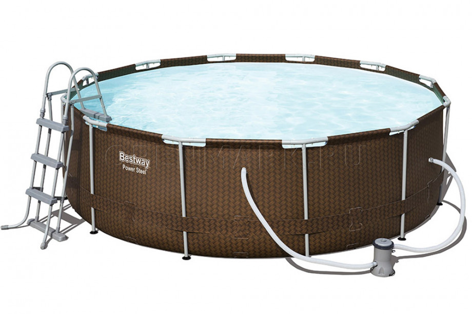   Bestway 56379 Power Steel Rattan Frame Pool (366  100 ) +    + 