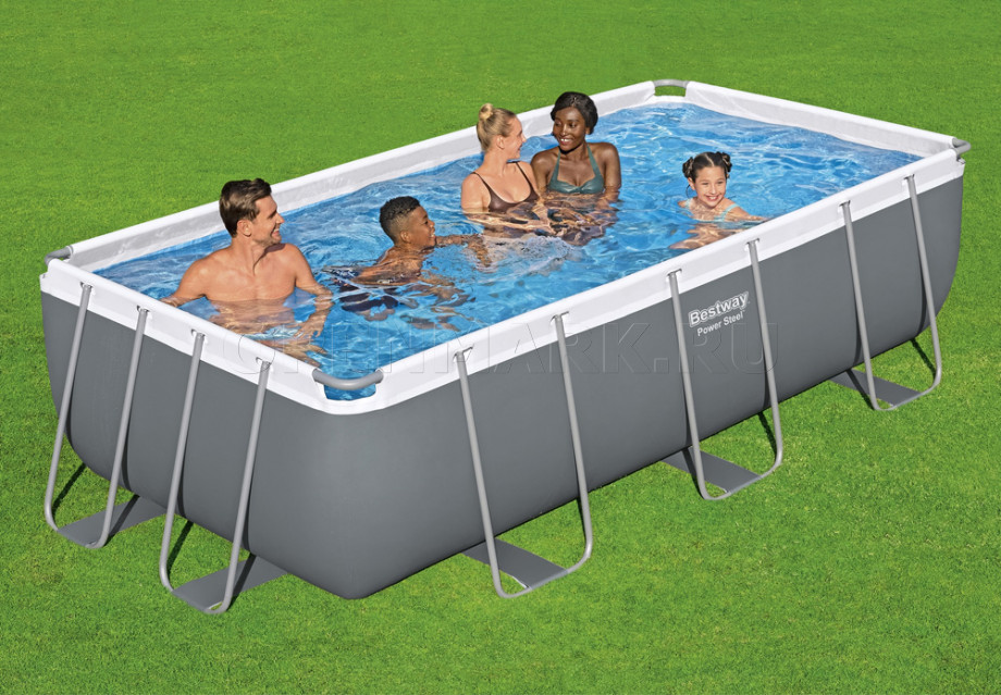   Bestway 56441 Power Steel Rectangular Frame Pool (404  201  100 ) +    + 