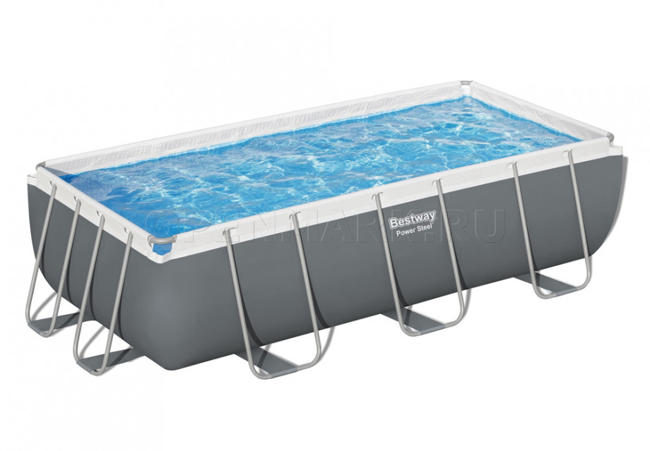   Bestway 56441 Power Steel Rectangular Frame Pool (404  201  100 ) +    + 