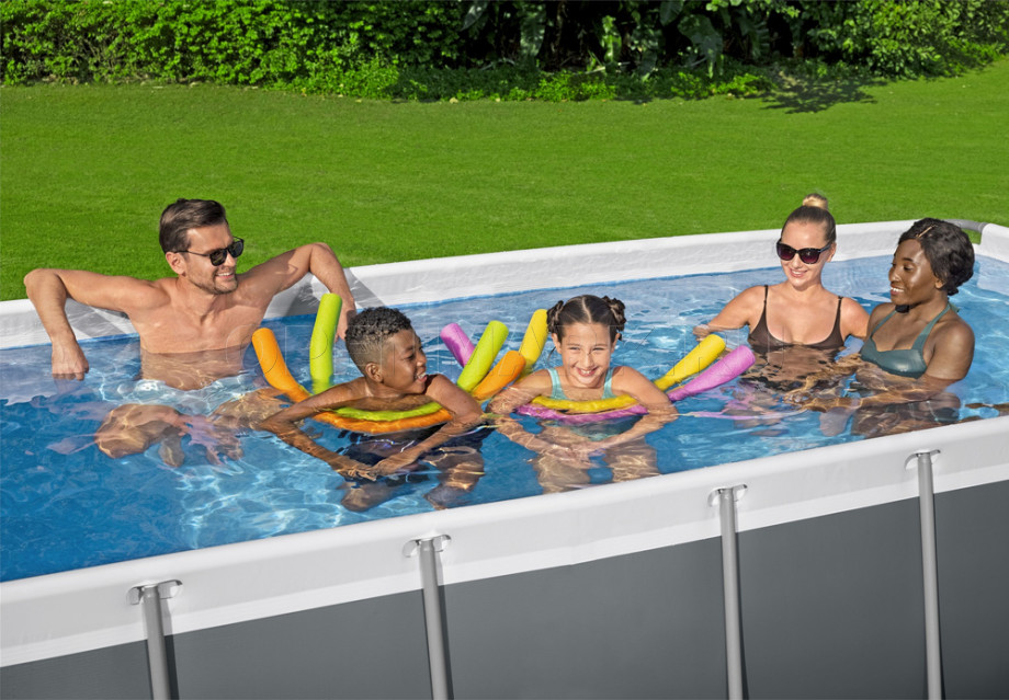   Bestway 56442 Power Steel Rectangular Frame Pool (404  201  100 ) +    + 