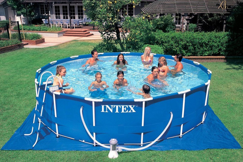 Каркасный бассейн Intex 56949 Metal Frame Pool (457 х 107 см) + фильтрующий картриджный насос + аксессуары