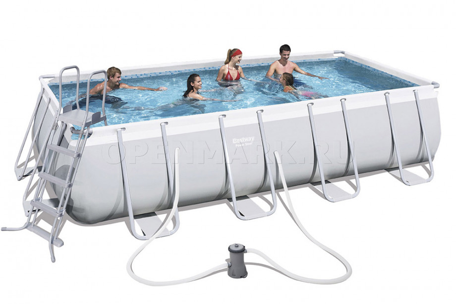   Bestway 56481 Power Steel Rectangular Frame Pool (488  274  122 ) +    + 