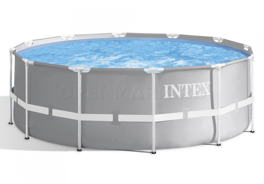 Каркасный бассейн Intex 26718NP Prism Frame Pool (366 х 122 см) + фильтрующий картриджный насос + лестница