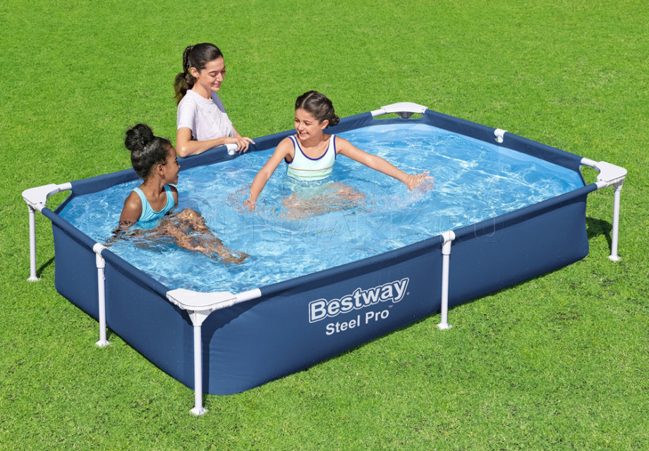   Bestway 56401 Steel Pro Frame Pool (221  150  43 )