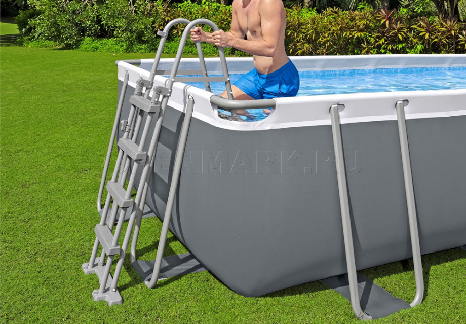   Bestway 56670 Power Steel Rectangular Frame Pool (488  244  122 ) +    + 