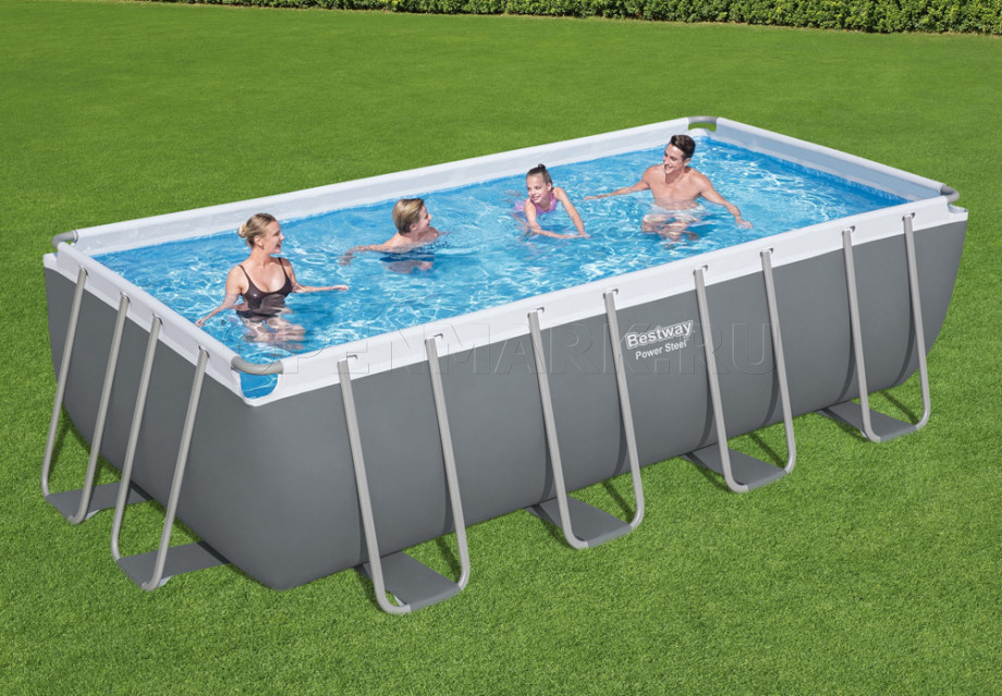   Bestway 56670 Power Steel Rectangular Frame Pool (488  244  122 ) +    + 