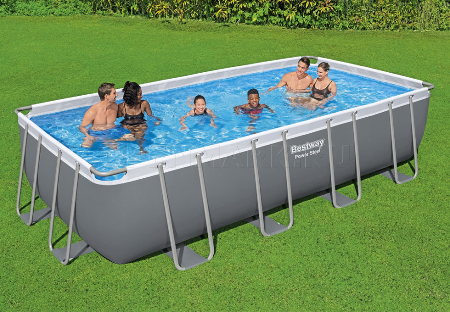   Bestway 56465 Power Steel Rectangular Frame Pool (549  274  122 ) +    + 