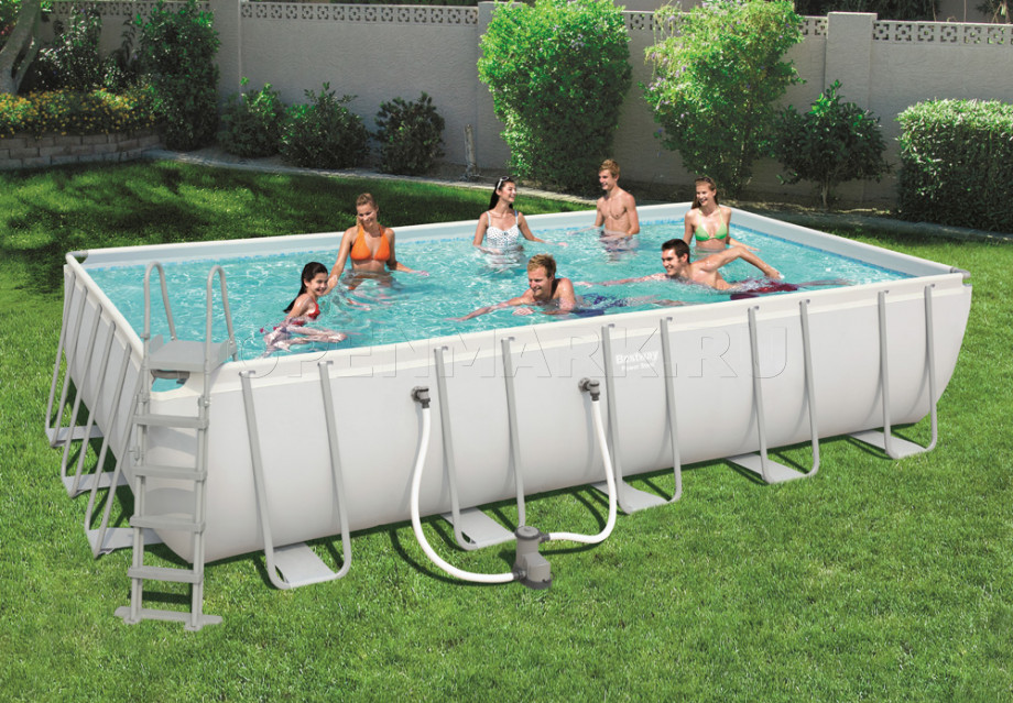   Bestway 56470 Power Steel Rectangular Frame Pool (671  366  132 ) +    + 