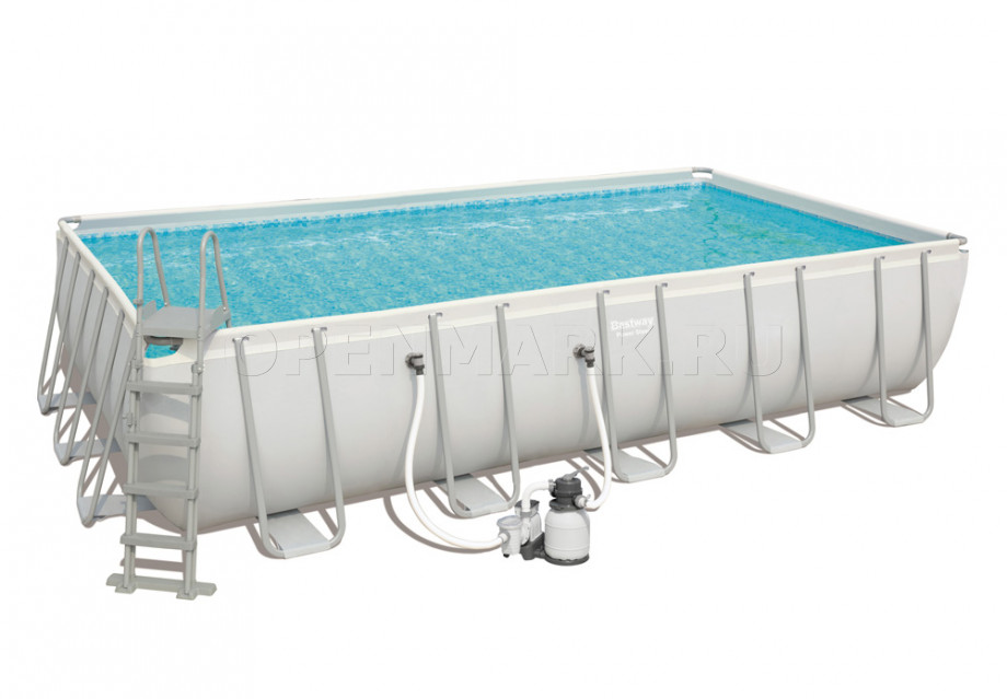   Bestway 56471 Power Steel Rectangular Frame Pool (671  366  132 ) +    + 