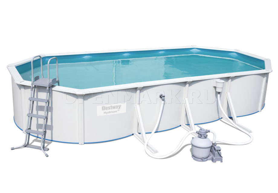 Каркасный бассейн Bestway 56604 Hydrium Pool (740 х 360 х 120 см) + песочный фильтрующий насос + аксессуары