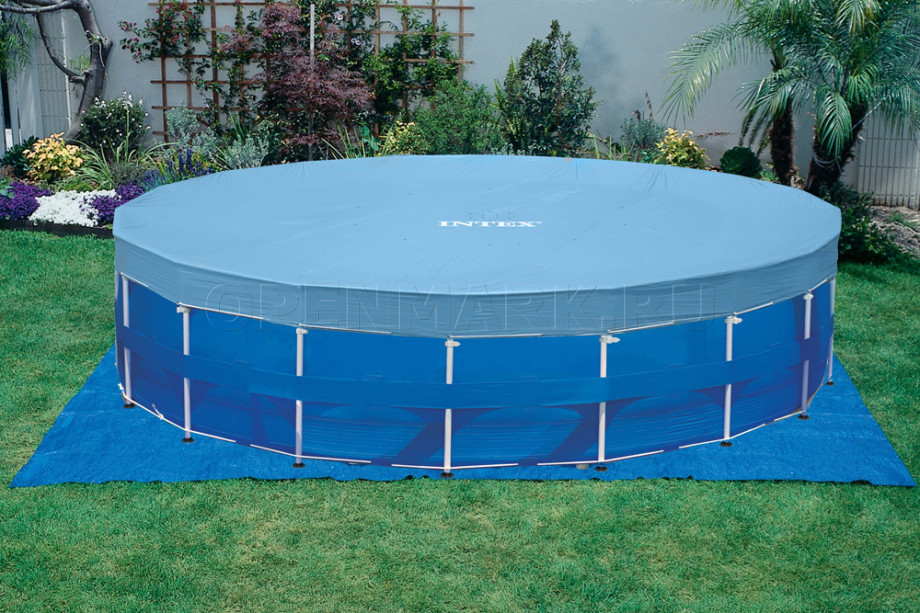 Каркасный бассейн Intex 57966 Metal Frame Pool (732 х 132 см) + фильтрующий картриджный насос + аксессуары