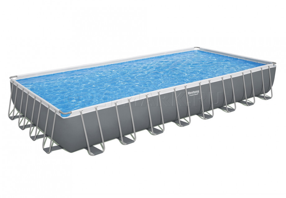 Каркасный бассейн Bestway 56623 Power Steel Rectangular Frame Pool (956 х 488 х 132 см) + песочный фильтрующий насос + аксессуары