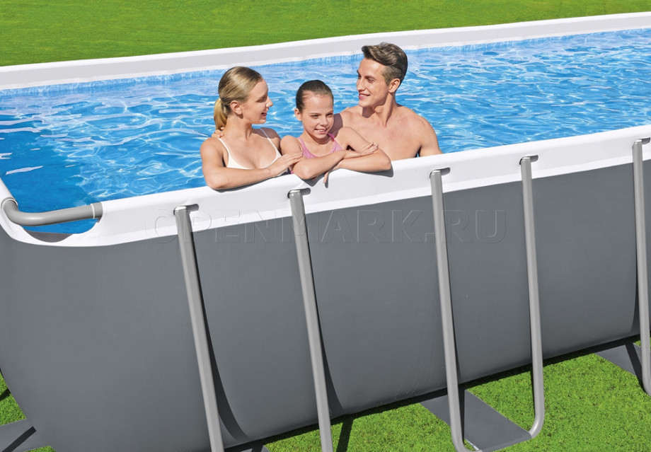   Bestway 56623 Power Steel Rectangular Frame Pool (956  488  132 ) +    + 