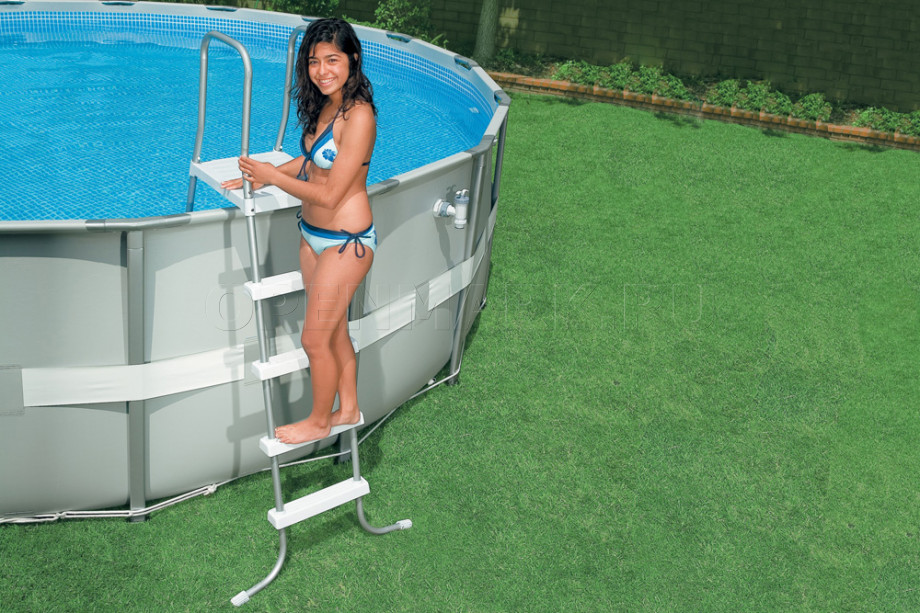 Каркасный бассейн Intex 54472 Ultra Frame Pool (549 х 132 см) + фильтрующий картриджный насос с хлоргенератором + аксессуары