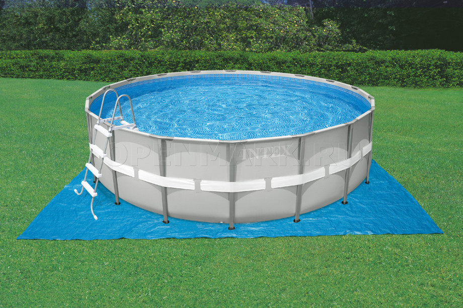 Каркасный бассейн Intex 54472 Ultra Frame Pool (549 х 132 см) + фильтрующий картриджный насос с хлоргенератором + аксессуары