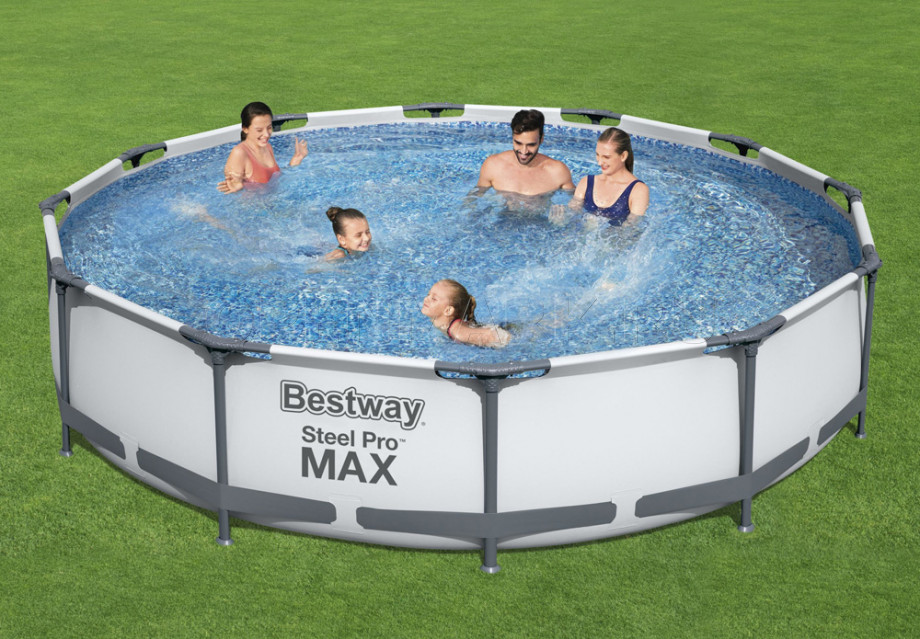 Каркасный бассейн Bestway 56416 Steel Pro Max Frame Pool (366 х 76 см) + фильтрующий картриджный насос