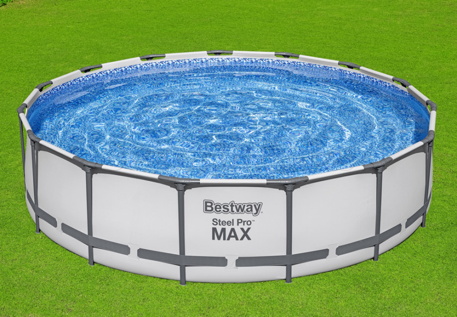 Каркасный бассейн Bestway 56488 Steel Pro Max Frame Pool (457 х 107 см) + фильтрующий картриджный насос + аксессуары
