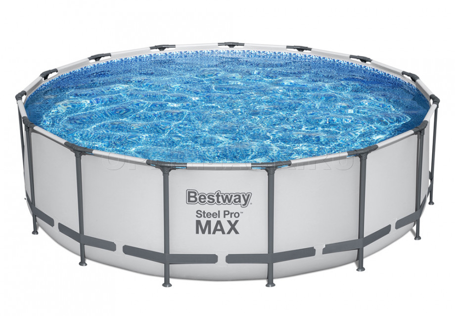 Каркасный бассейн Bestway 56438 Steel Pro Max Frame Pool (457 х 122 см) + фильтрующий картриджный насос + аксессуары