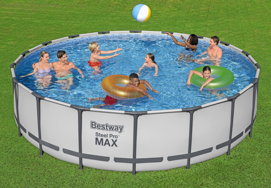 Каркасный бассейн Bestway 56462 Steel Pro Max Frame Pool (549 х 122 см) + фильтрующий картриджный насос + аксессуары