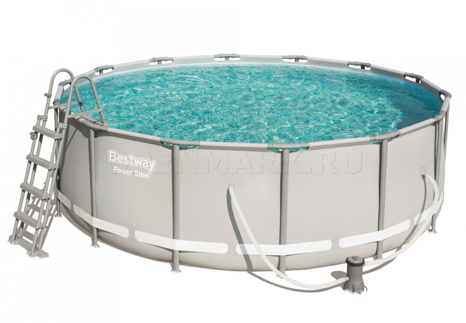   Bestway 56444 Power Steel Frame Pool (427  122 ) +    + 