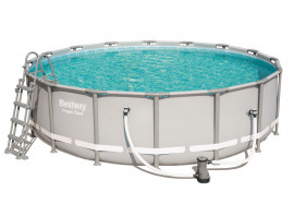   Bestway 56451 Power Steel Frame Pool (488  122 ) +    + 
